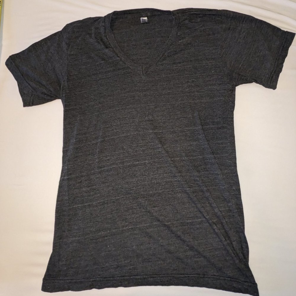 American Apparel Tri-Blend V neck - Unisex - Size small - Color Gray.